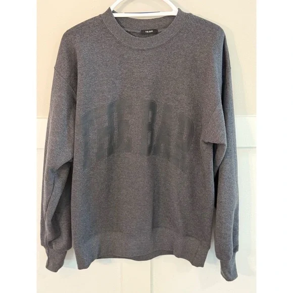 Women's The Bar Sweatshirt L Gray Varsity - Picture 4 of 8